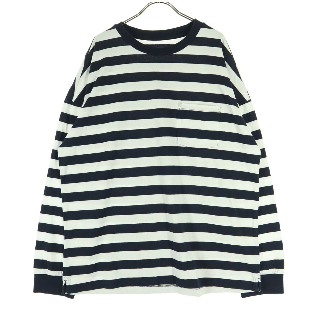 美品 GAP ギャップ ボーダー柄 長袖 カットソー L ネイビー系 ホワイト