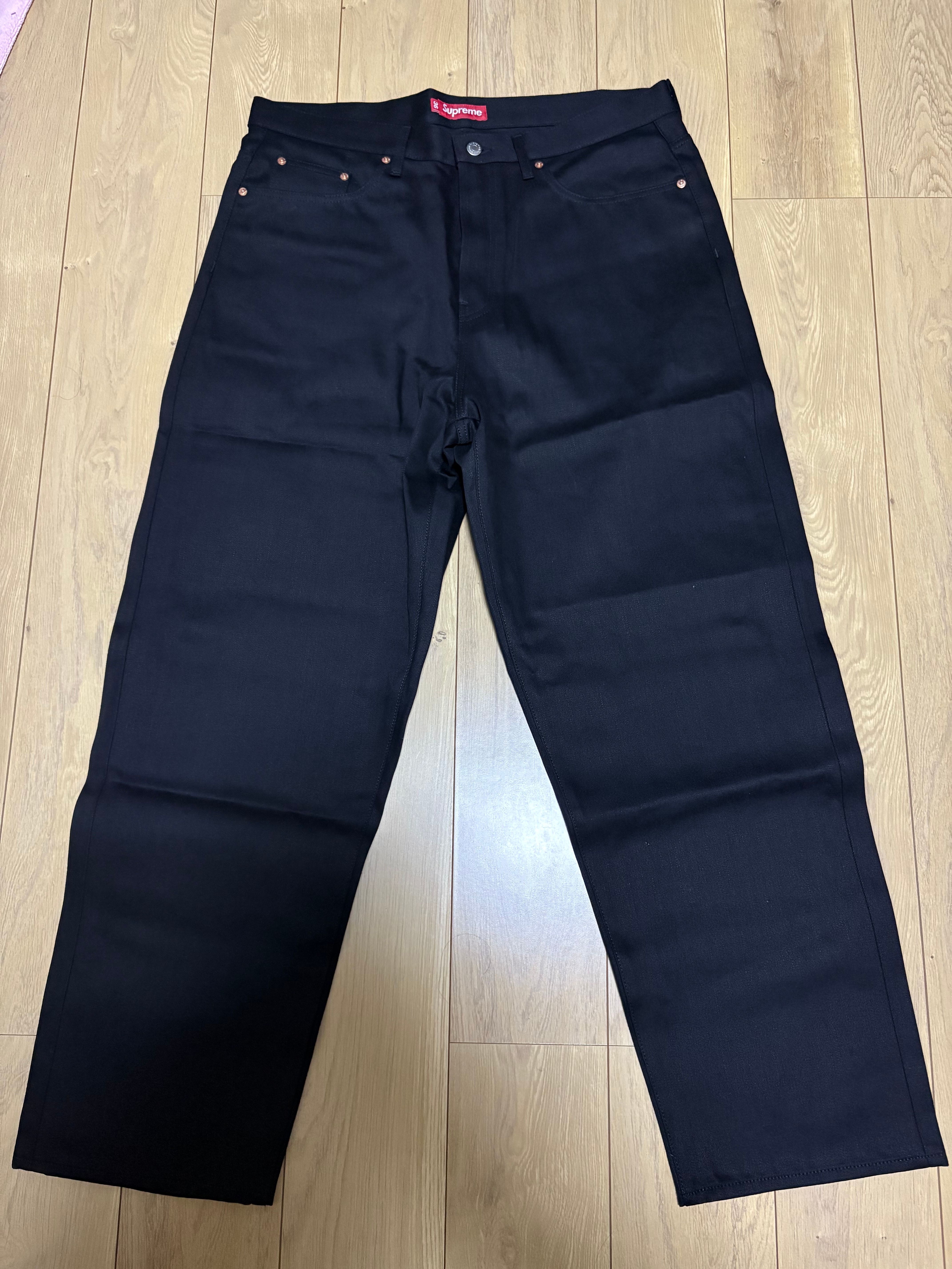 Supreme Baggy Selvedge Jean (25FW) "Rigid Black"