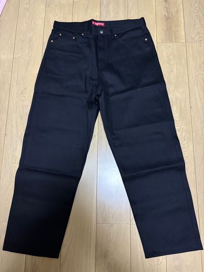 Supreme Baggy Selvedge Jean (25FW) "Rigid Black"