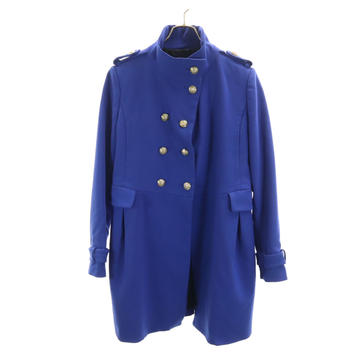 ZARA BASIC ザラベーシック ナポレオン コート L ブルー系