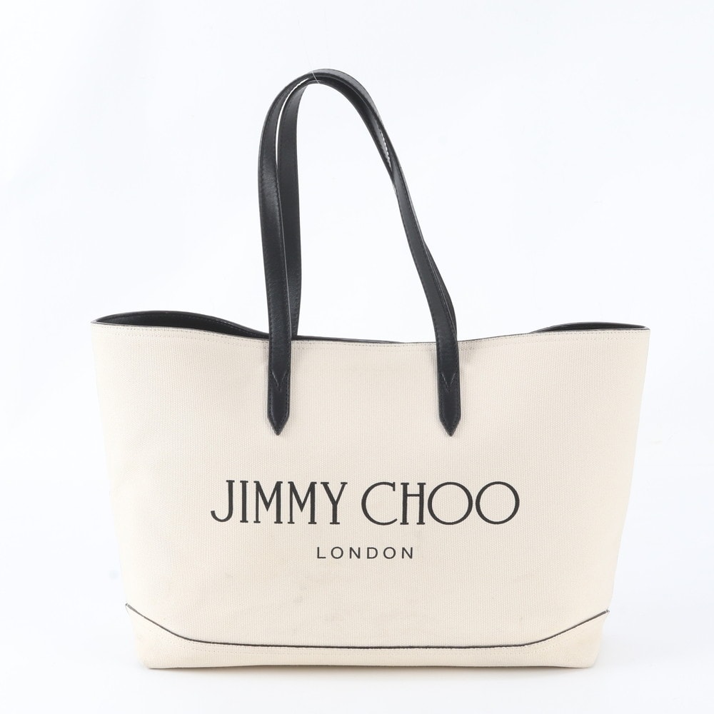 ■美品 ジミーチュウ トート バッグ レザー×キャンバス