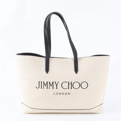■美品 ジミーチュウ トート バッグ レザー×キャンバス