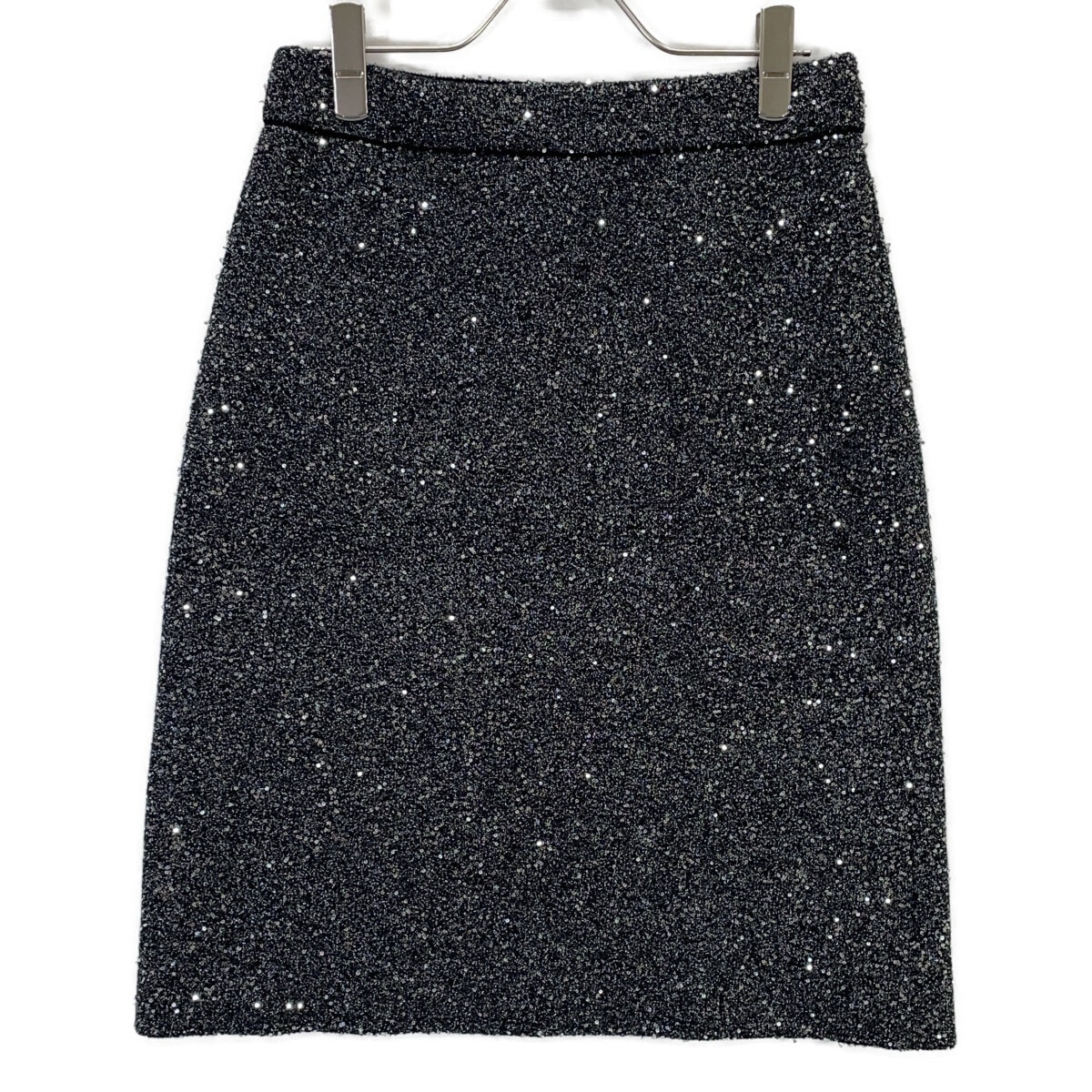 B (目立った傷や汚れなし)】グッチ ｸﾞﾚｰ ｽﾊﾟﾝｺｰﾙ ﾆｯﾄｽｶｰﾄ Mの古着