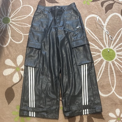 adidas Adilenium Season 3 Vintage Faux Leather Pants "Black"