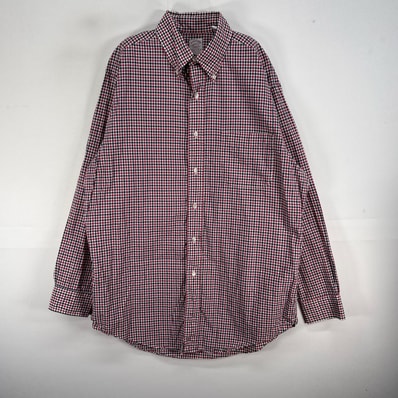 古着 ブルックスブラザーズ Brooks Brothers 長袖シャツ USA 製 Makers チェック M レッド系 マルチカラー メンズ