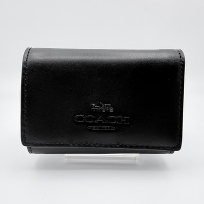 COACH(コーチ)マイクロ ウォレット CP260 三つ折り財布 ブラック レザー
