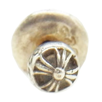 Chrome Hearts Mini Crossball Stud Earrings "Silver"