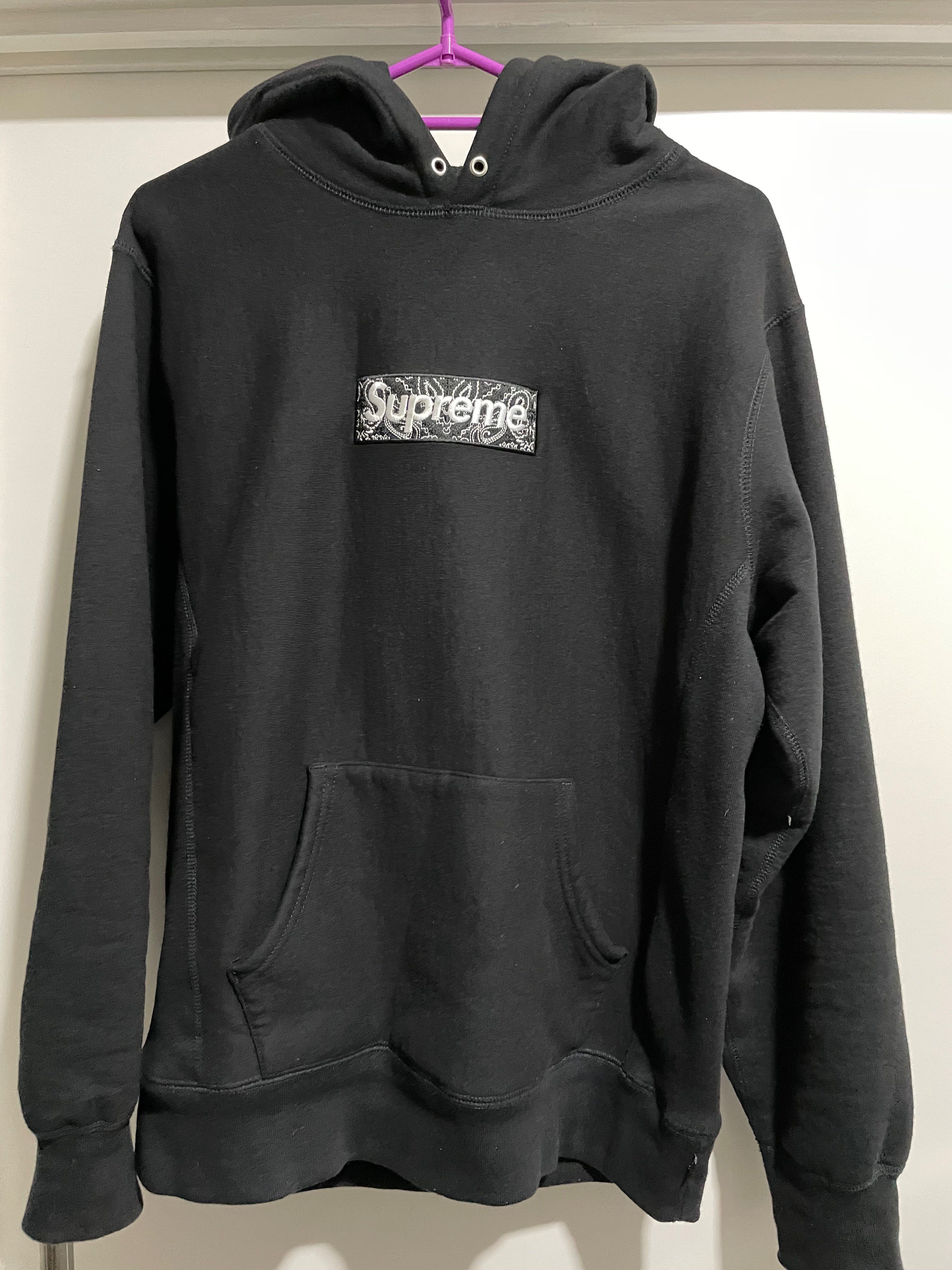 Supreme Bandana Box Logo Hooded Sweatshirt "Black"