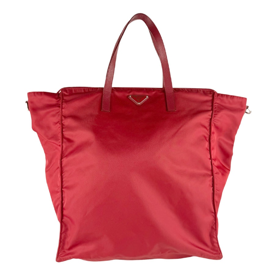 プラダ PRADA ショルダーバッグ ハンドバッグ ナイロン レッド ユニセックス【中古】 z9544