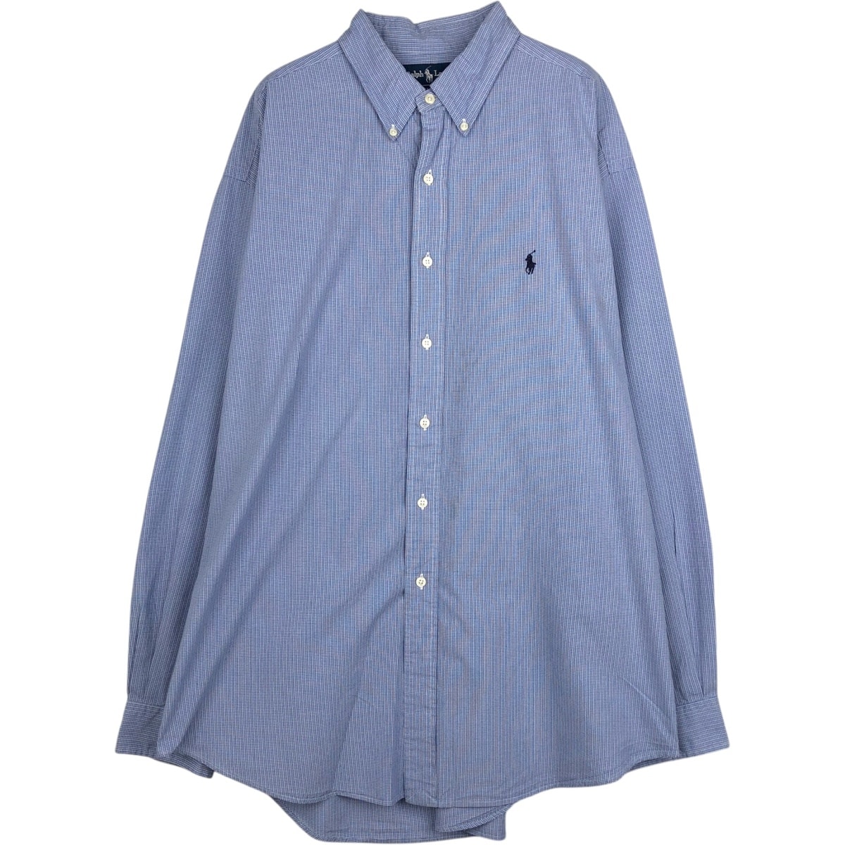 古着 ラルフローレン Ralph Lauren BLAKE 長袖 ボタンダウンチェックシャツ メンズXL相当/eaa659325