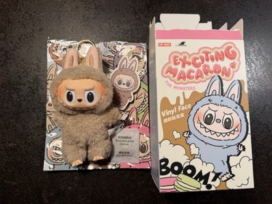 POP MART THE MONSTERS (LABUBU) Exciting Macaron Plush Series TOFFEE