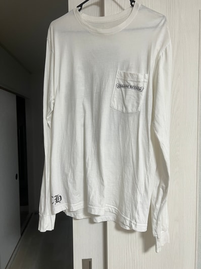Chrome Hearts Back Scroll CH Plus Cross Print L/S T-Shirt "White"