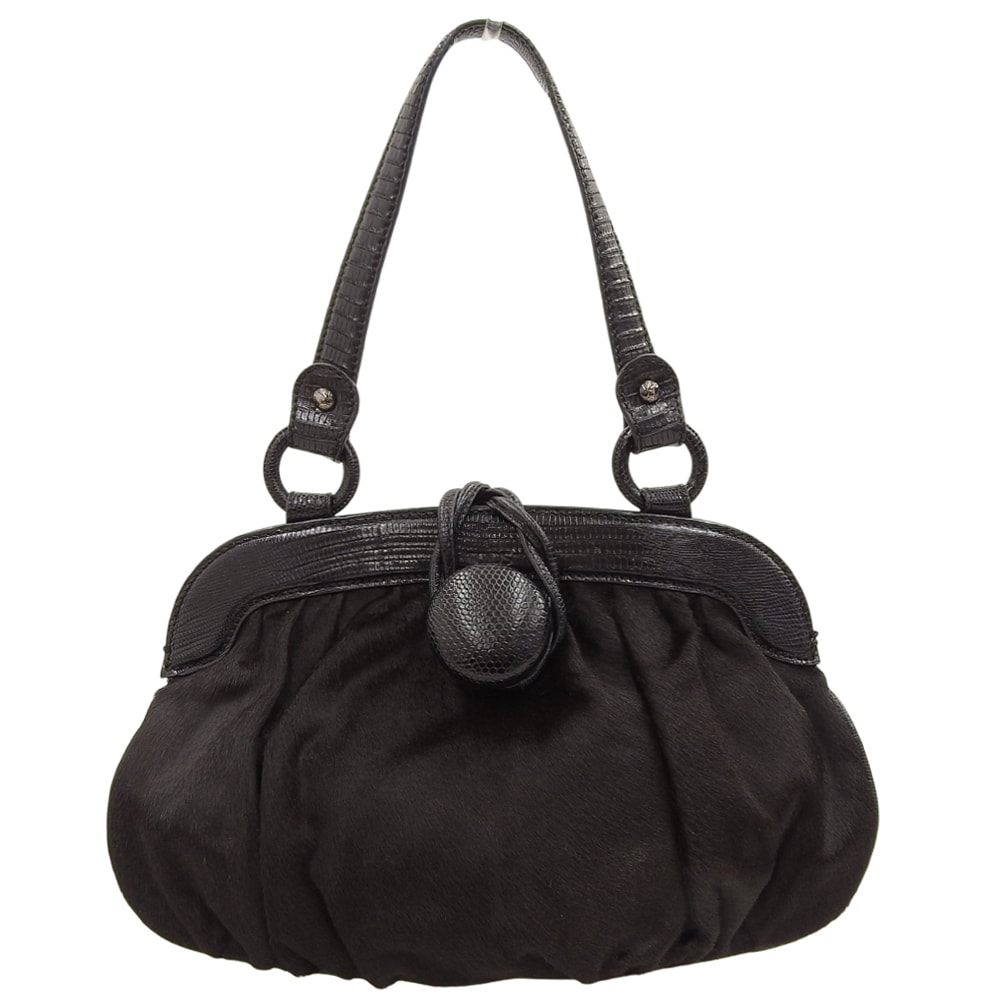 トッズ ハンドバッグ レディース ハラコ ブラウン ブラック