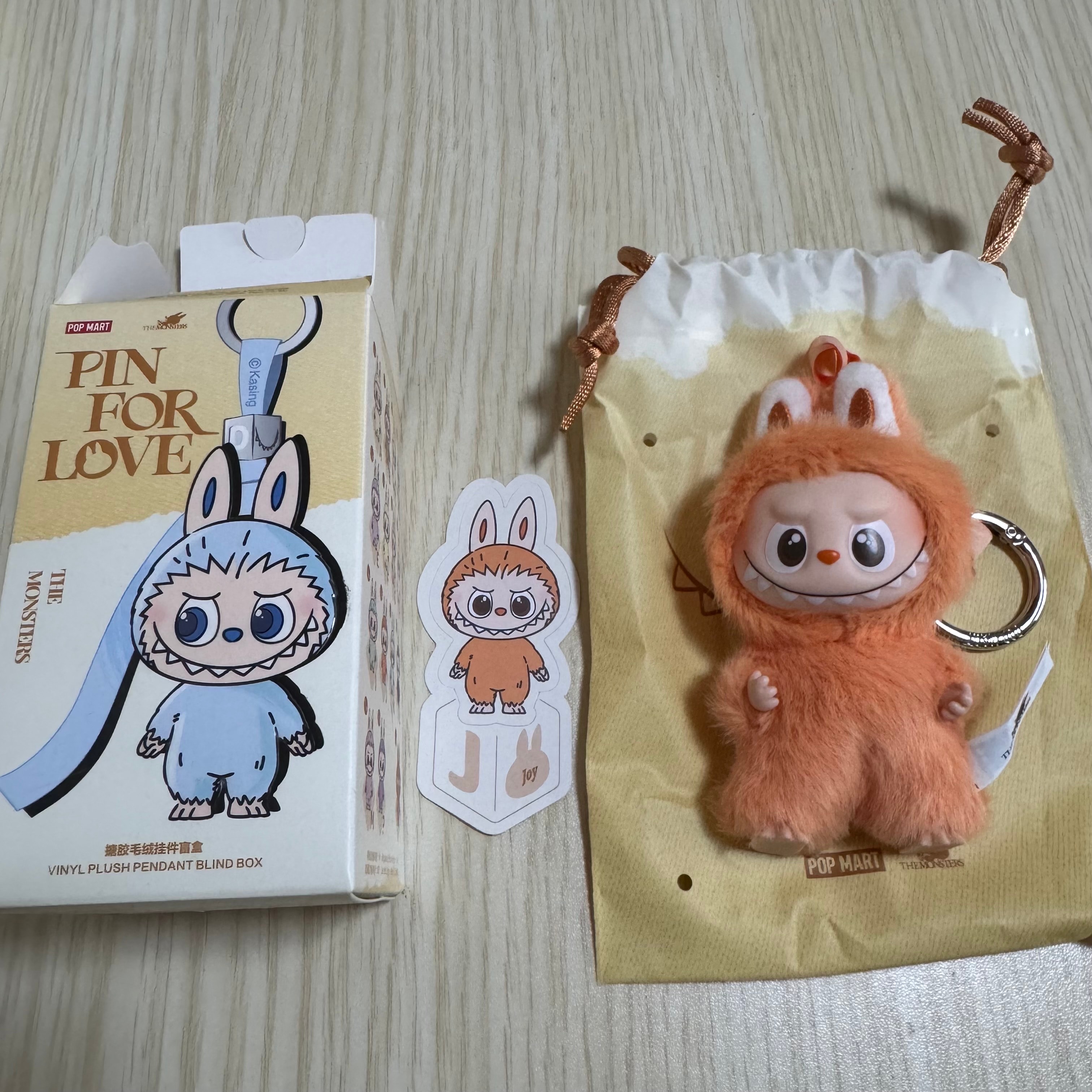 POP MART THE MONSTERS (LABUBU) Pin for Love Series-Vinyl Plush Pendant (A-M) J