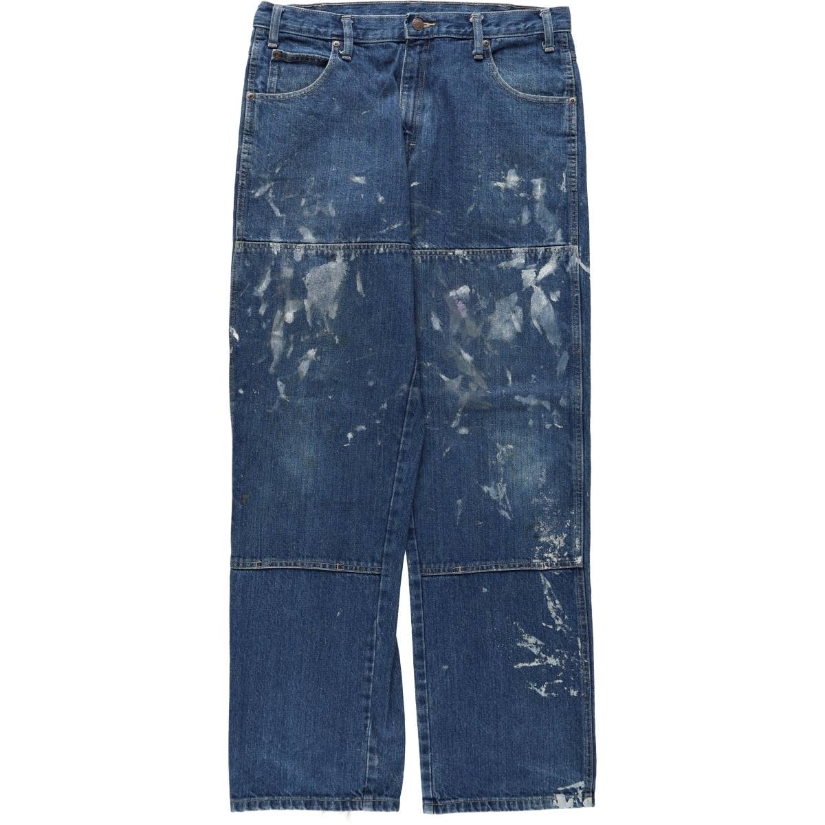 古着 ディッキーズ Dickies ペイント ダブルニー デニム ワークパンツ メンズw34相当/eaa668983
