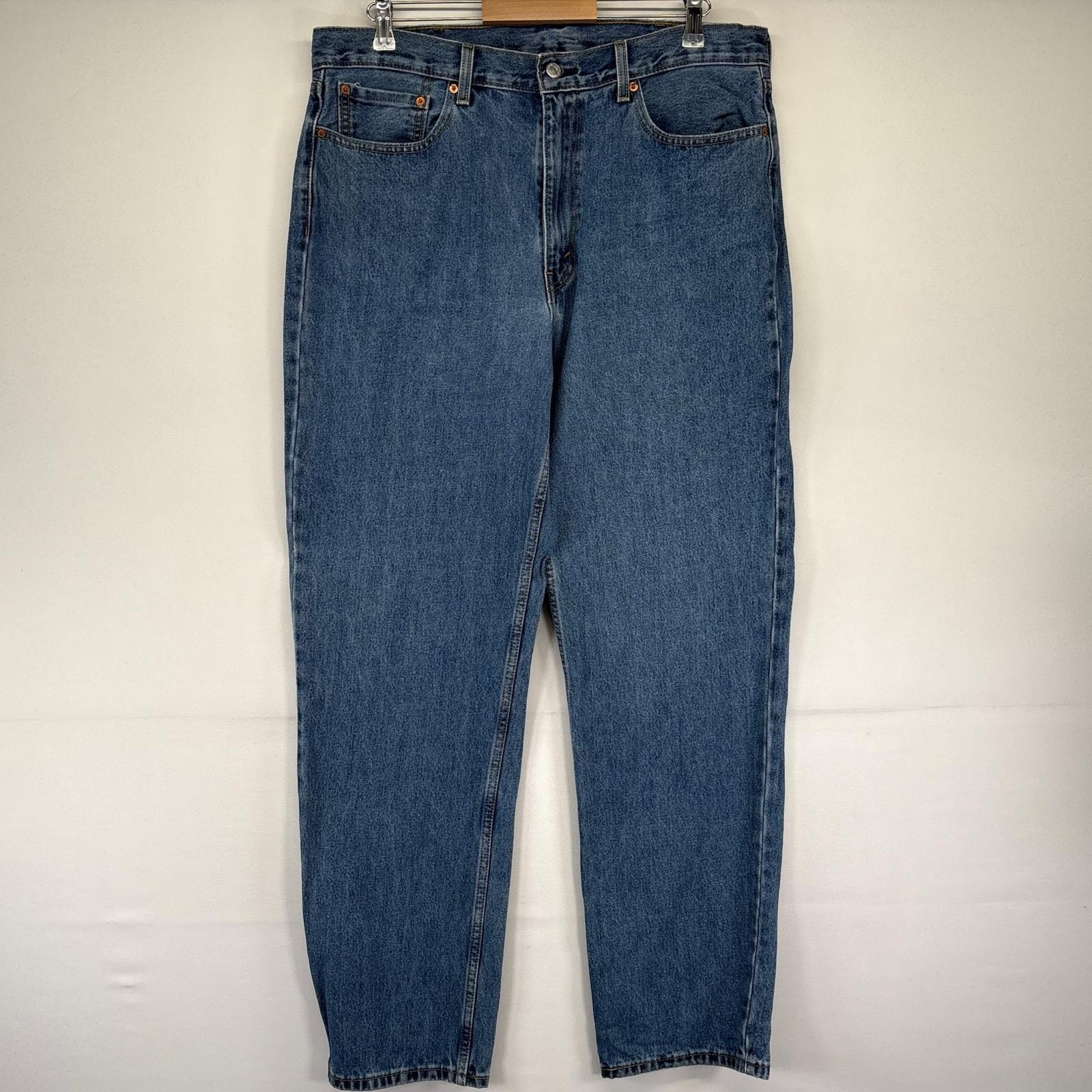 古着 リーバイス Levi's デニム パンツ 550 テーパード ジーパン Gパン バギー 大きいサイズ W38×L34  ブルー系 メンズ