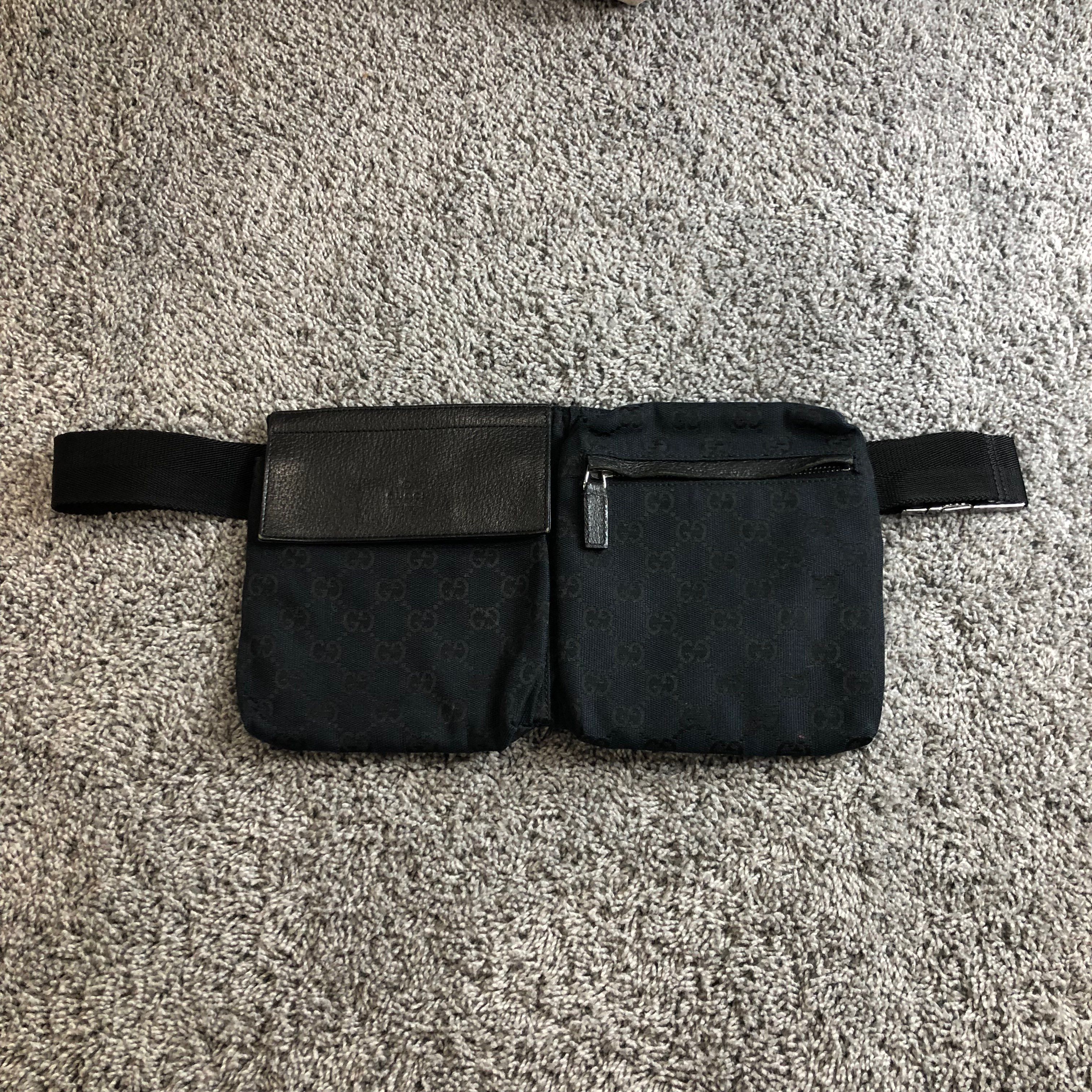 GUCCI GG Waist Bag Canvas "Black"