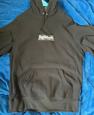 Supreme Bandana Box Logo Hooded Sweatshirt "Black"