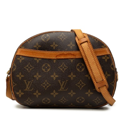 ルイ ヴィトン モノグラム ブロワ 斜め掛け ショルダーバッグ M51221 ブラウン PVC レザー レディース LOUIS VUITTON 中古