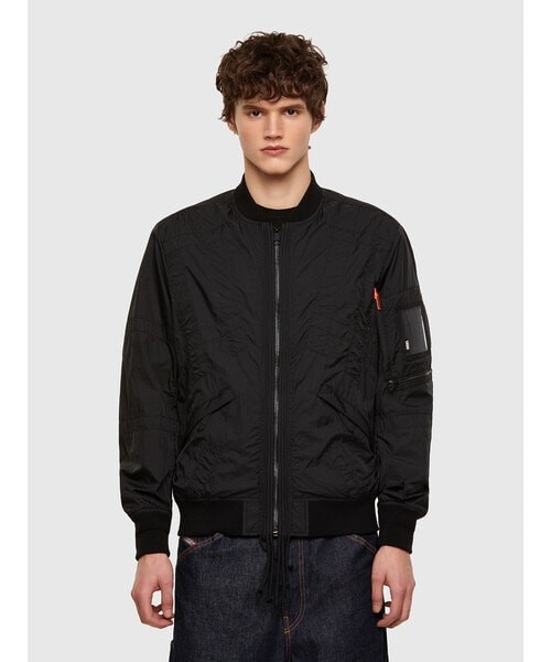 Diesel ディーゼル ナイロン MA-1 Jacket ブラック