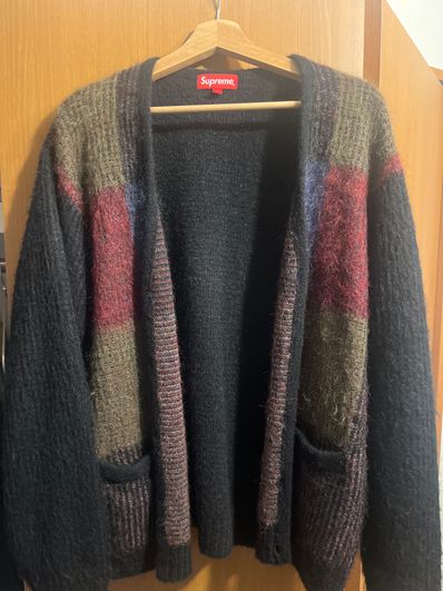 Supreme Brushed Grid Cardigan "Black"