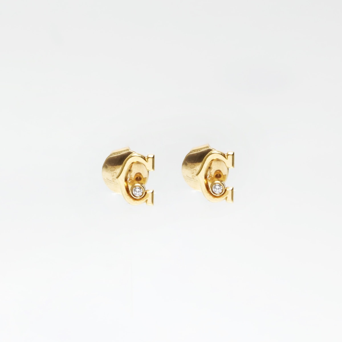 カルティエ CARTIER ダイヤモンド 750 YG C ドゥ カルティエ ピアス【中古】