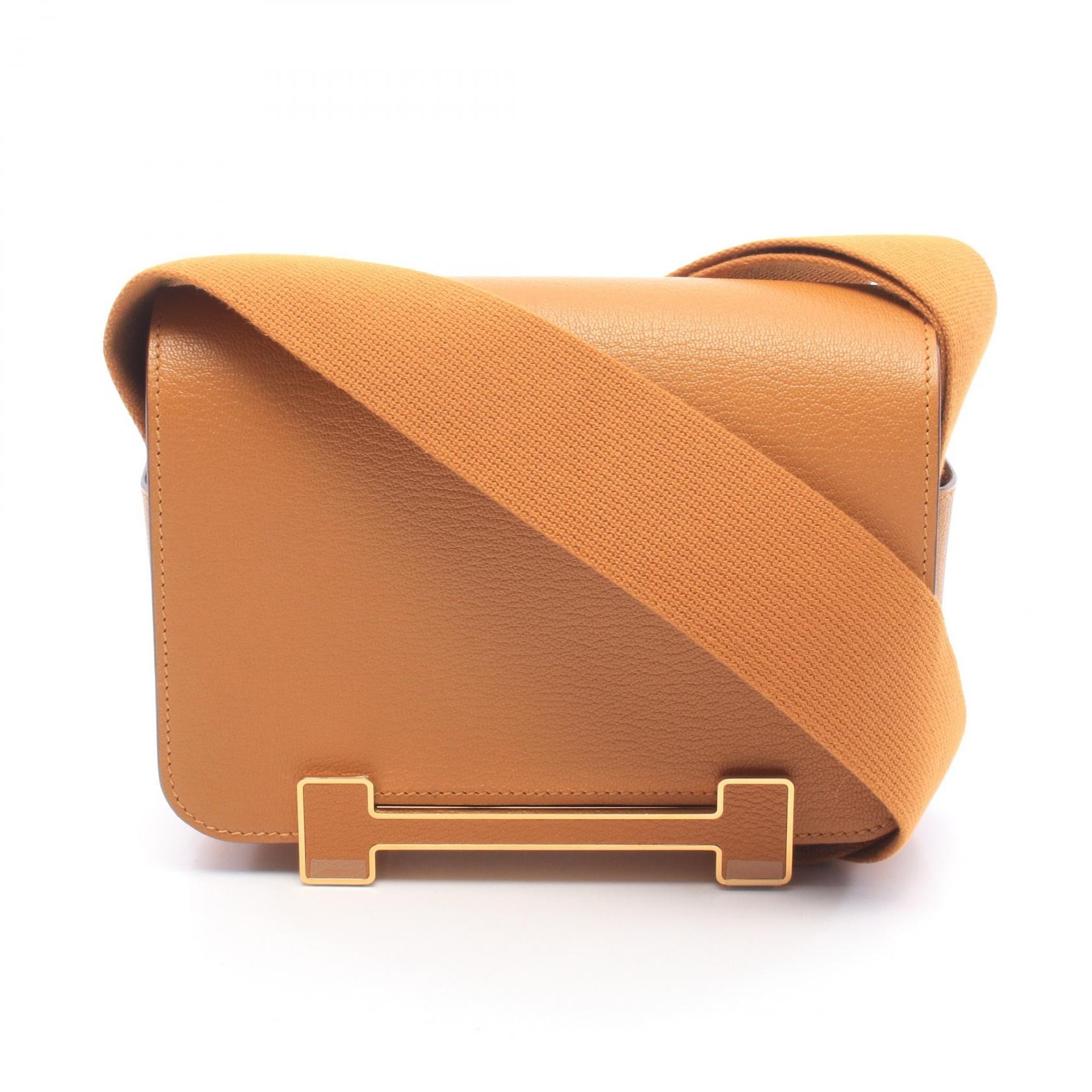 エルメス HERMES ゲタ ショルダーバッグ バッグ レザー シェーブル シェーブル セサミ B刻印(2023年製造) レディース ブラウン系 【中古】