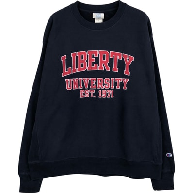 古着 チャンピオン Champion REVERSE WEAVE リバースウィーブ 3連プリント カレッジスウェットシャツ トレーナー メンズXL相当/eaa545861