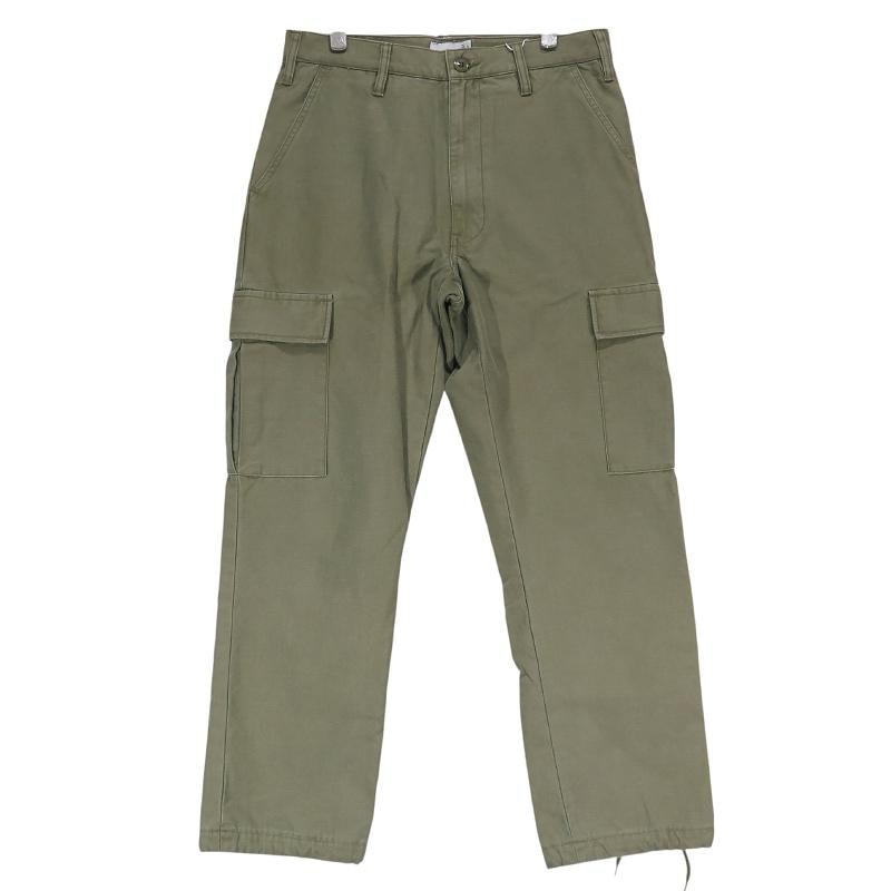 新品同様 WTAPS ダブルタップス 18SS STOCK/TROUSERS.COTTON.SATIN 181GWDT-PTM01 ストック トラウザーズ コットン サテン オリーブドラブ 6ポケット カーゴ パンツ ボトムス サイズ01(S)