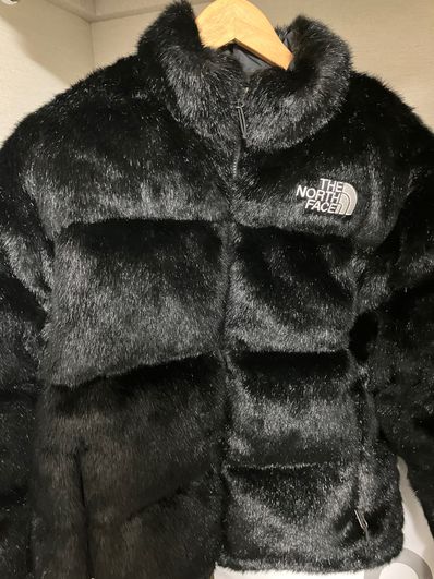 Supreme x The North Face Faux Fur Nuptse Jacket "Black"