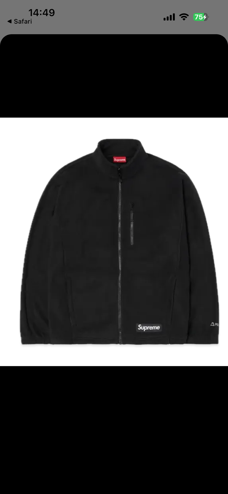 Supreme Polartec Zip Jacket "Black"
