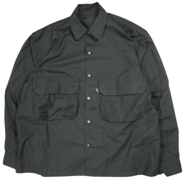 DAIWA PIER39 ダイワ ピア39 25SS TECH SPORTS OPEN COLLAR SHIRT L/S テックスポーツオープンカラーシャツ ロングスリーブ BE-82025 L(JP) BLACK 長袖 トップス g26171