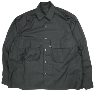 DAIWA PIER39 ダイワ ピア39 25SS TECH SPORTS OPEN COLLAR SHIRT L/S テックスポーツオープンカラーシャツ ロングスリーブ BE-82025 L(JP) BLACK 長袖 トップス g26171