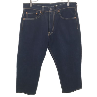 美品 Levi's リーバイス 505 クロップド デニムパンツ W32 インディゴ ジーンズ