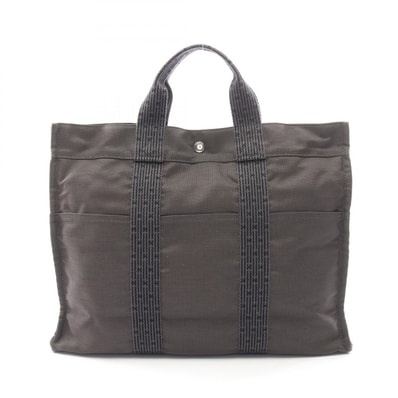 エルメス HERMES エールラインMM トートバッグ バッグ ナイロンキャンバス メンズ レディース グレー系 【中古】