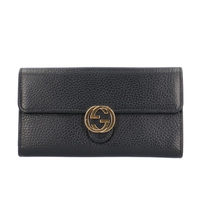グッチ アウトレット品 インターロッキングG 長財布 レザー 615524 ユニセックス GUCCI 中古