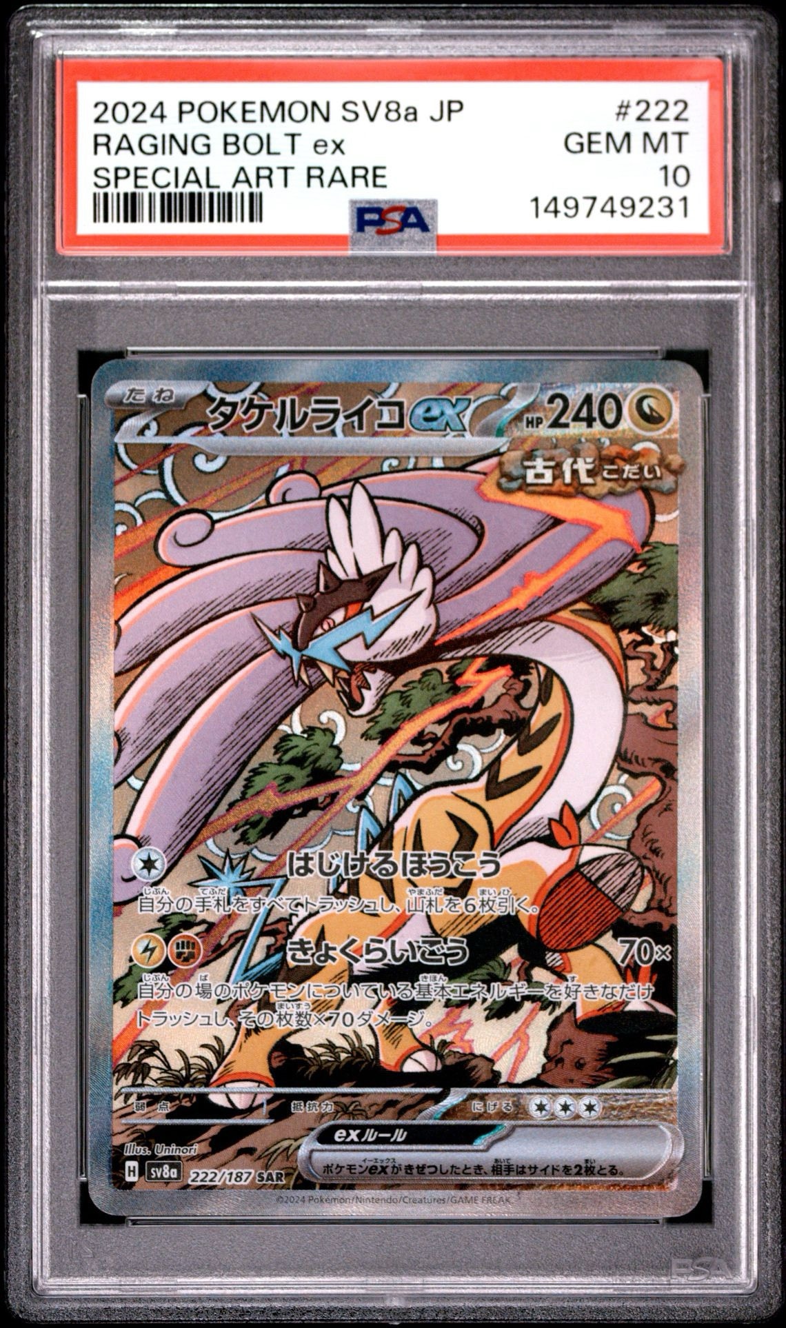 タケルライコex SAR [SV8a 222/187](ハイクラスパック「テラスタル