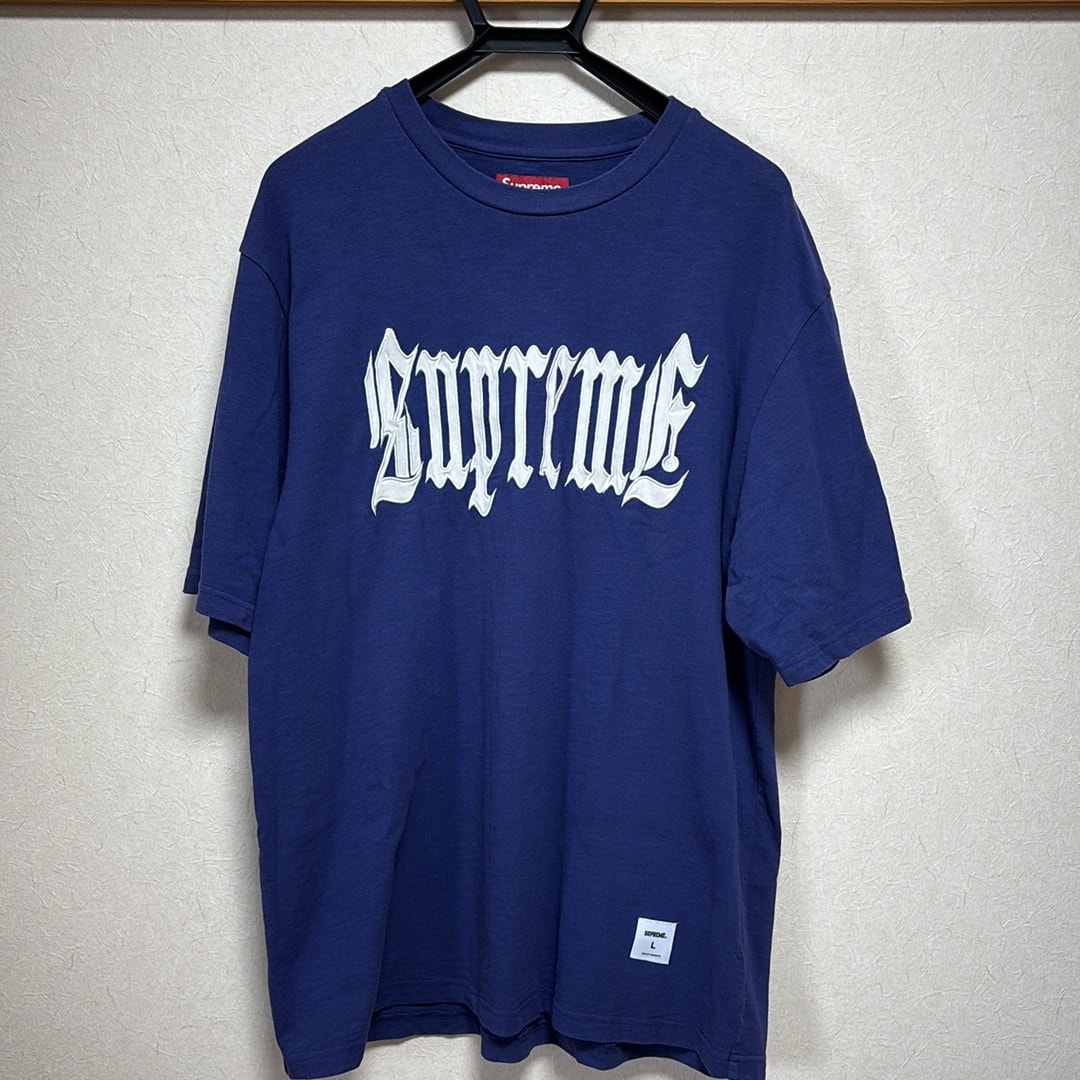 Supreme Old English S/S Top "Washed Navy"