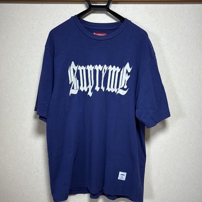 Supreme Old English S/S Top "Washed Navy"