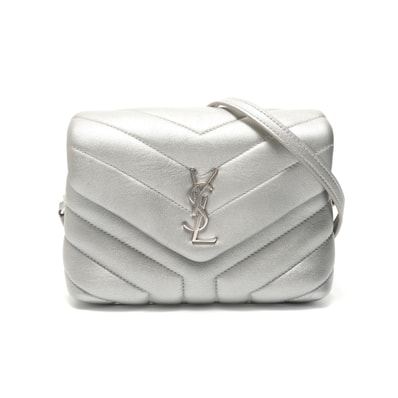 イヴ・サンローラン YSL シルバー金具 ルル ショルダーバッグ【中古】
