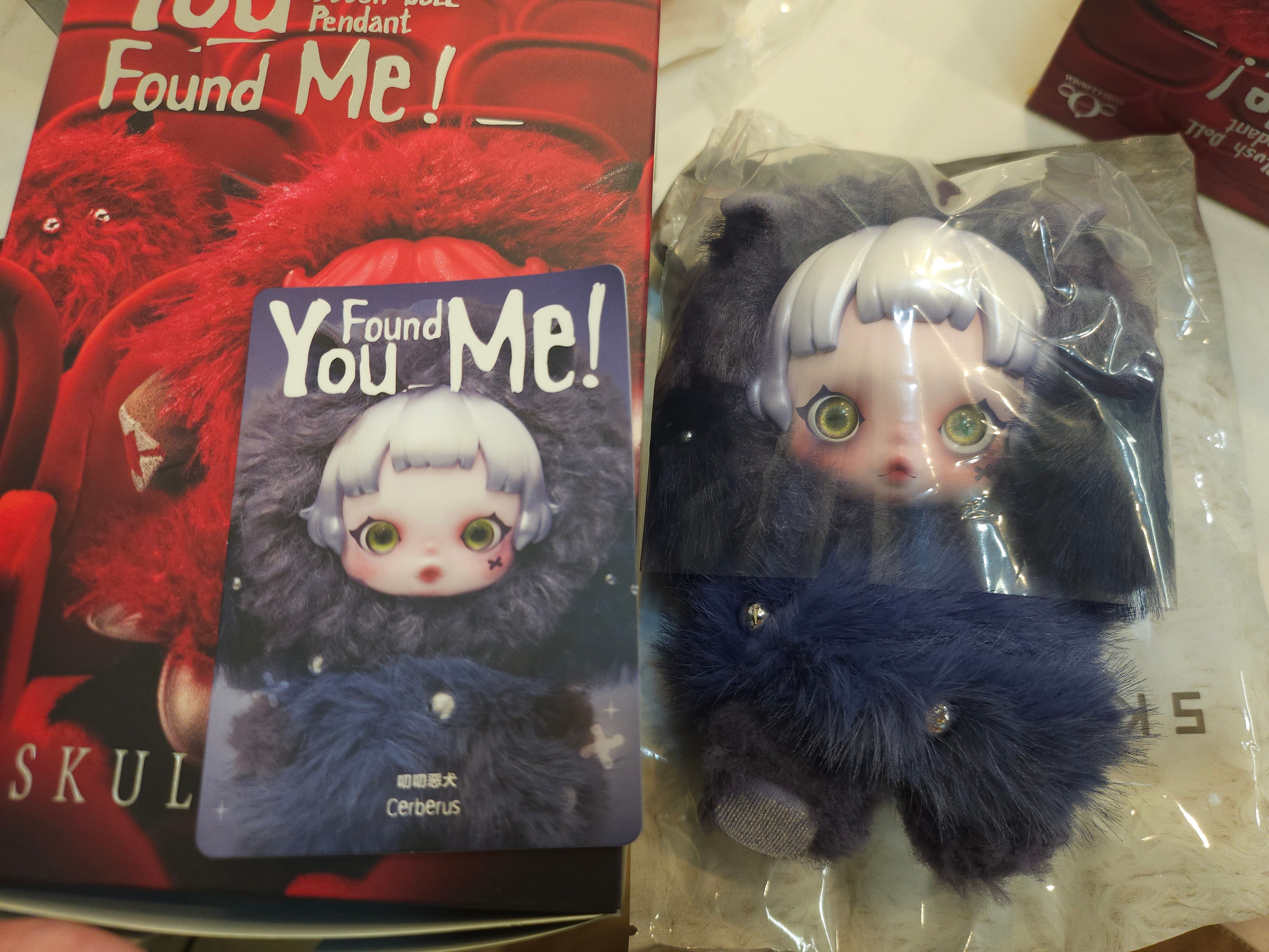 POP MART SKULLPANDA You Found Me! Series Plush Doll Pendant Cerberus