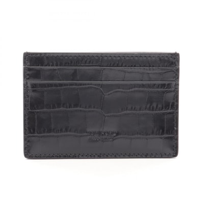 トムフォード TOM FORD クロコ型押し カードケース アクセサリー レザー メンズ ブラック系 Y0413LCL439S1N001 【新品】