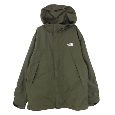 THE NORTH FACE ノースフェイス NP61940 Scoop Jacket ナイロン ダブルジップ スクープ ジャケット カーキ系 XL【中古】
