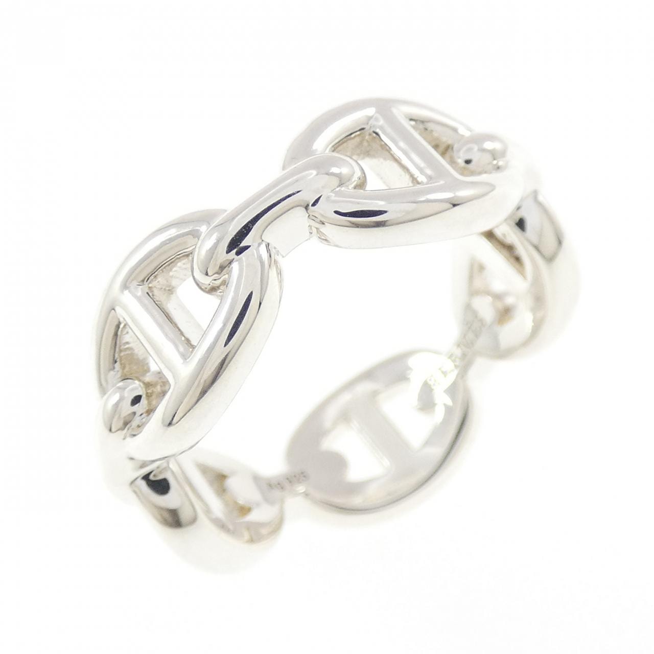 Hermes Chaine D'ancre Enchainee Ring PM "Silver"