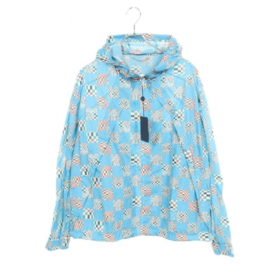 ルイ・ヴィトン LOUIS VUITTON ダミエチェッカープリント フード付き 衣料品 アウター ナイロン メンズ ブルー系 / マルチカラー RM211 ZWT HKB85W 【中古】