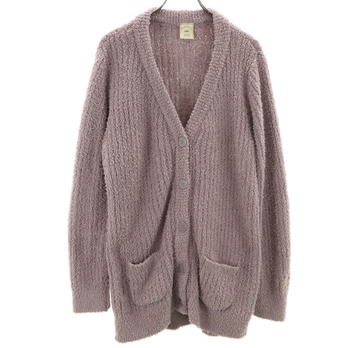 gelato pique ジェラートピケ 長袖 ルームウェア F パープル ふわもこ カーディガン