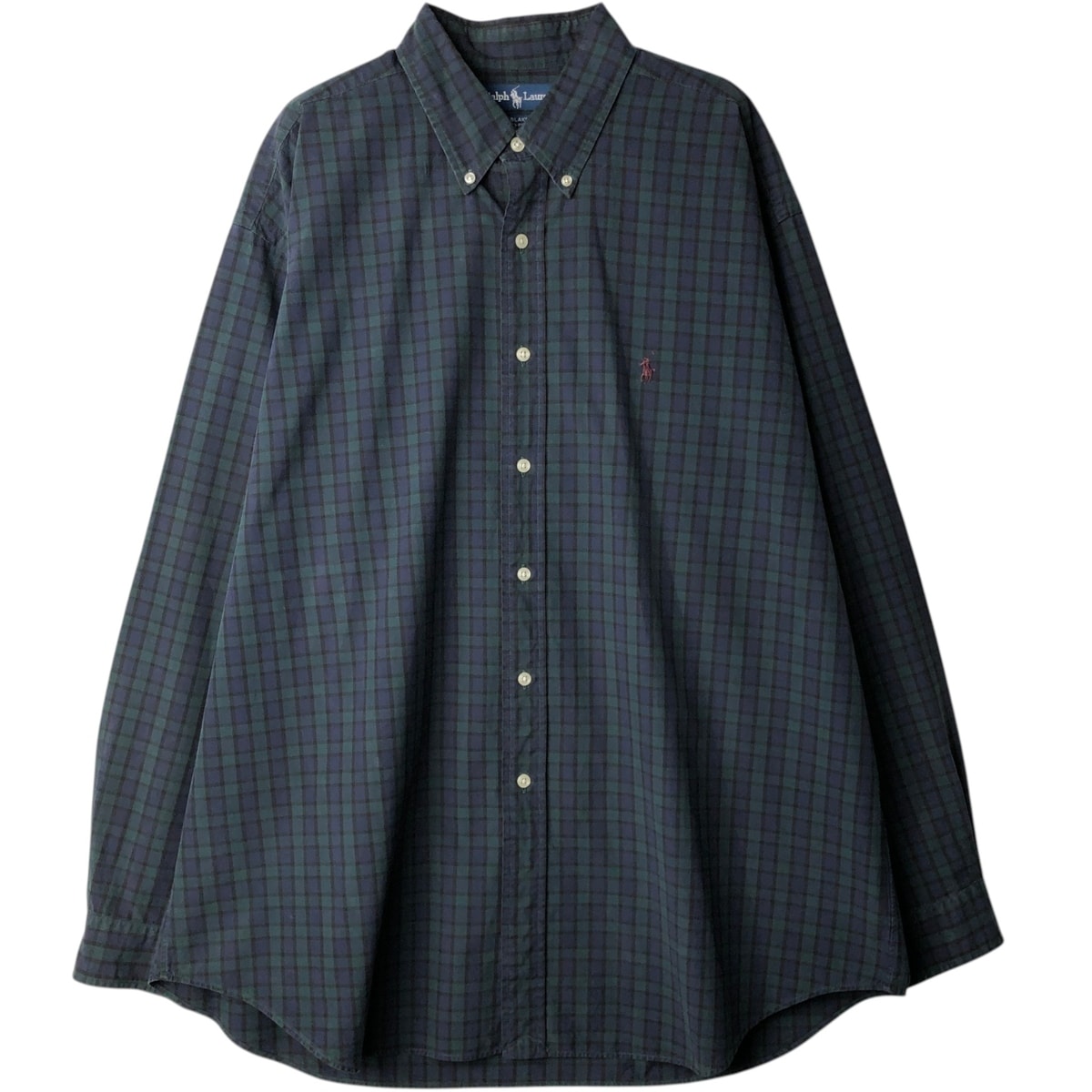 古着 ラルフローレン Ralph Lauren BLAKE ブラックウォッチチェック 長袖 ボタンダウンチェックシャツ メンズXL相当/eaa628716
