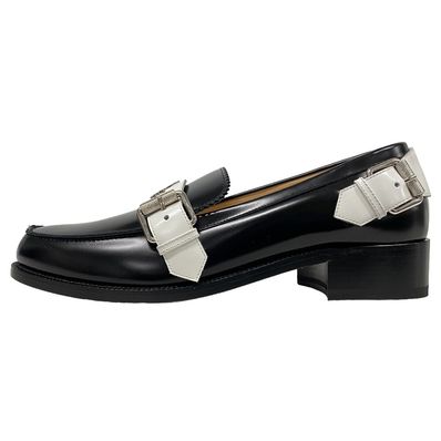 クリスチャンルブタン Christian Louboutin ローファー ロゴ ストラップ MONMOC DONNA 39 ブラック