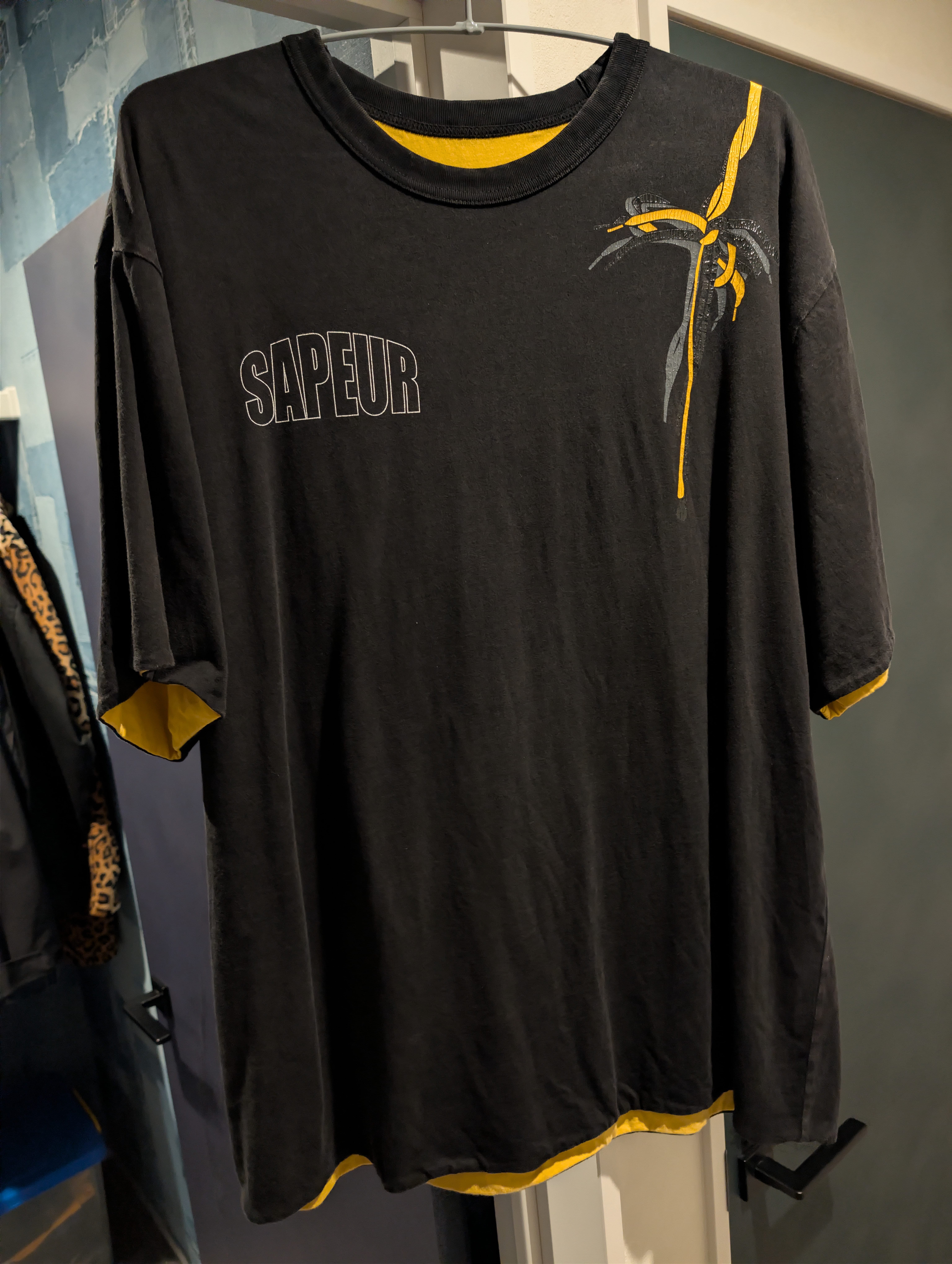 サプール リバーシブル S/S Tシャツ "ブラック/イエロー"