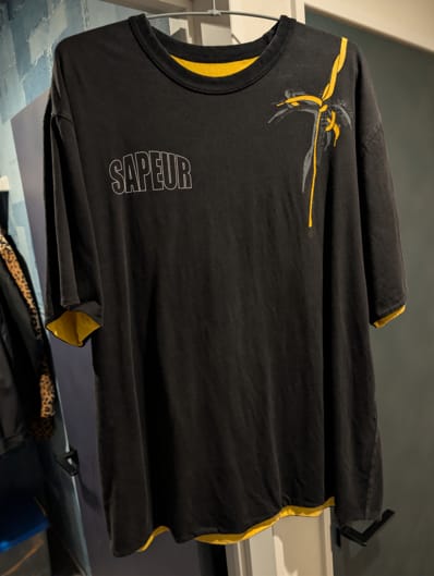 SAPEur Reversible Tee S/S Tee "Black/Yellow"